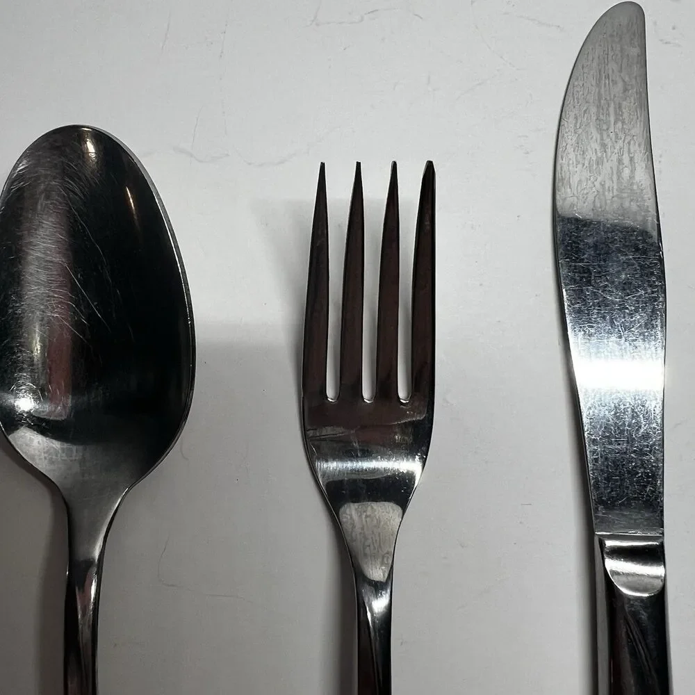 4pc Vintage International Superior Stainless USA Dynamic Swirl Flatware Set Lot